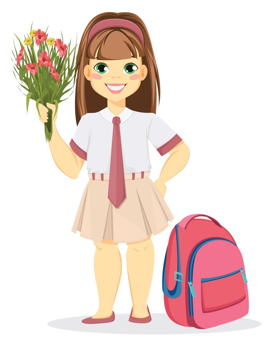 Ученица на прозрачном фоне