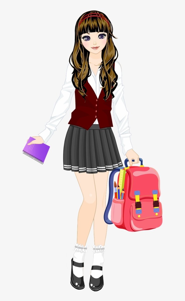 Ученица с рюкзаком