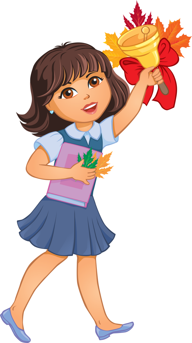 Карикатура девочка с косичками