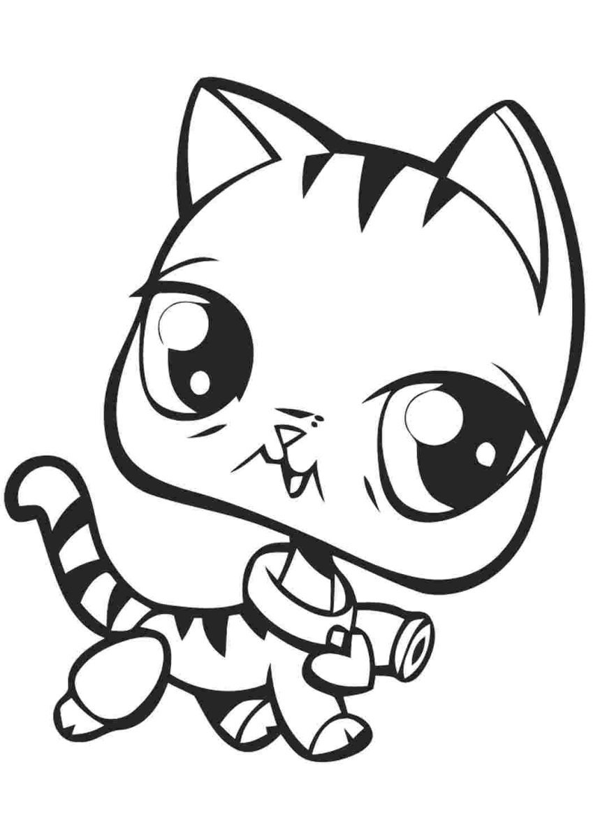 Мини котята раскраска