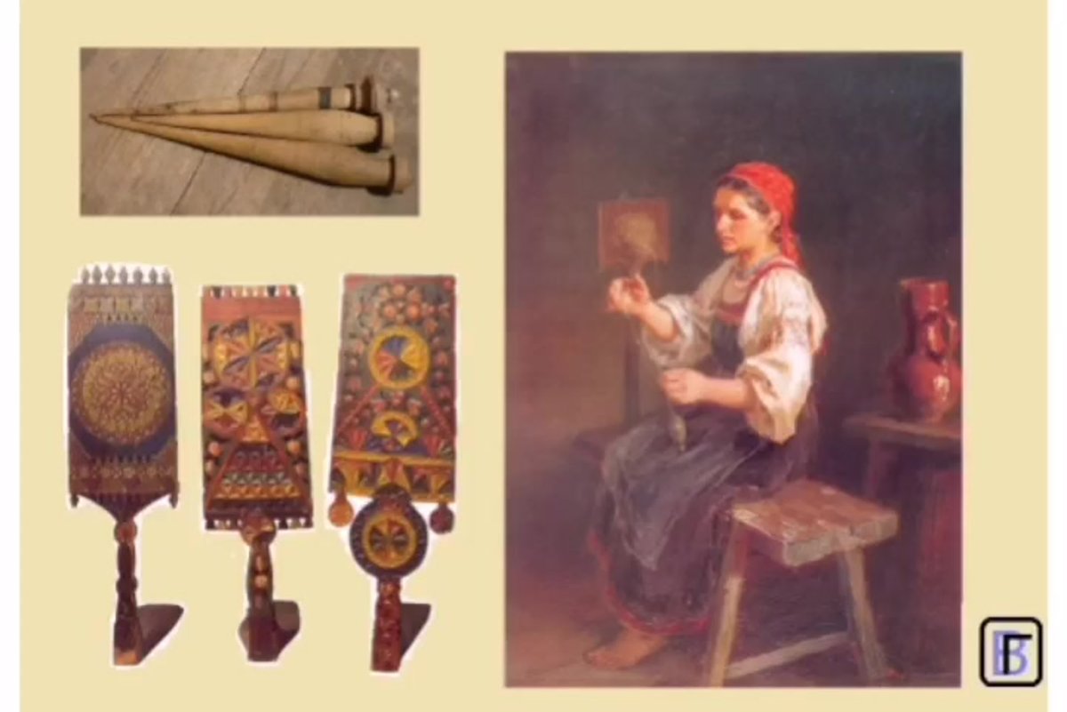 Кудель Веретено прялка гребень