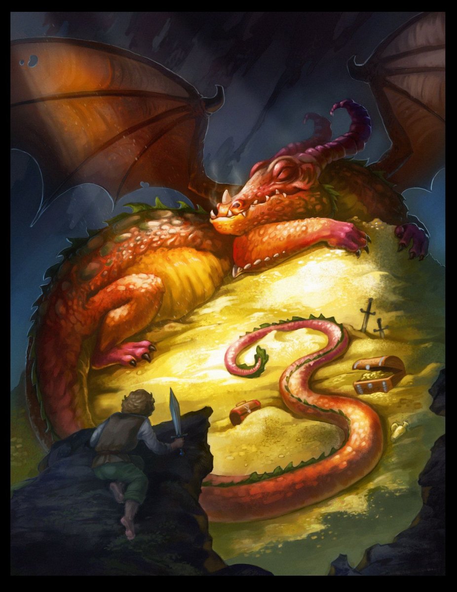 Смауг иллюстрации Толкиена