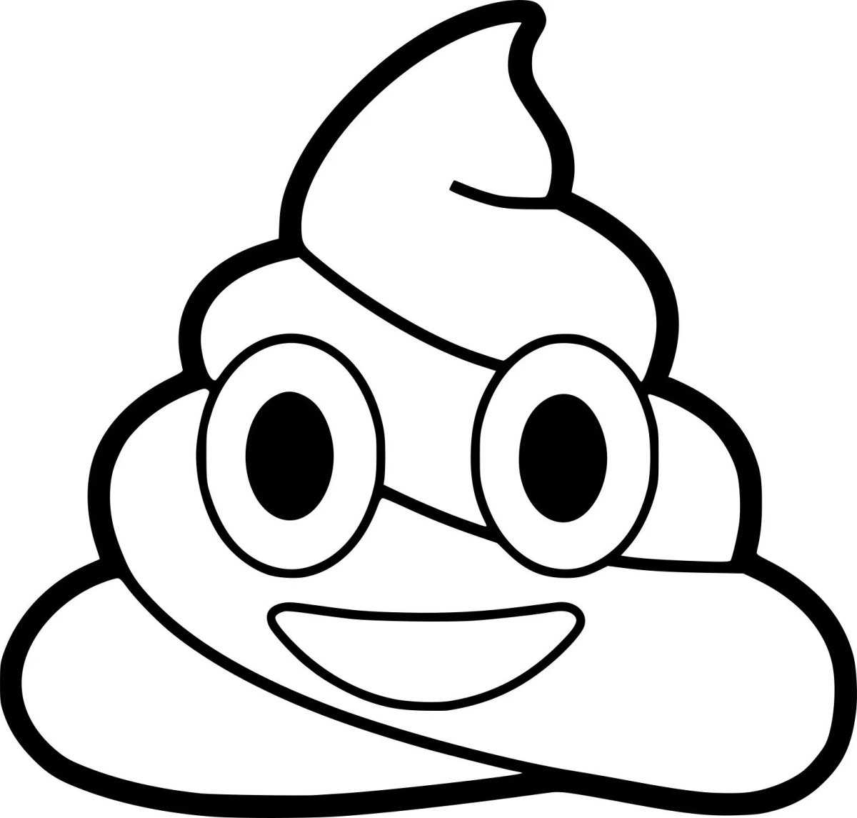 Какашка черно белая