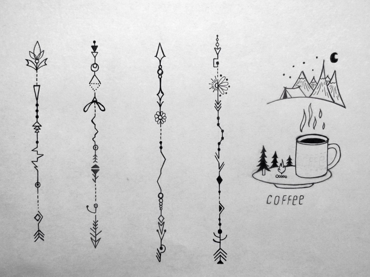 Тату стрела эскиз