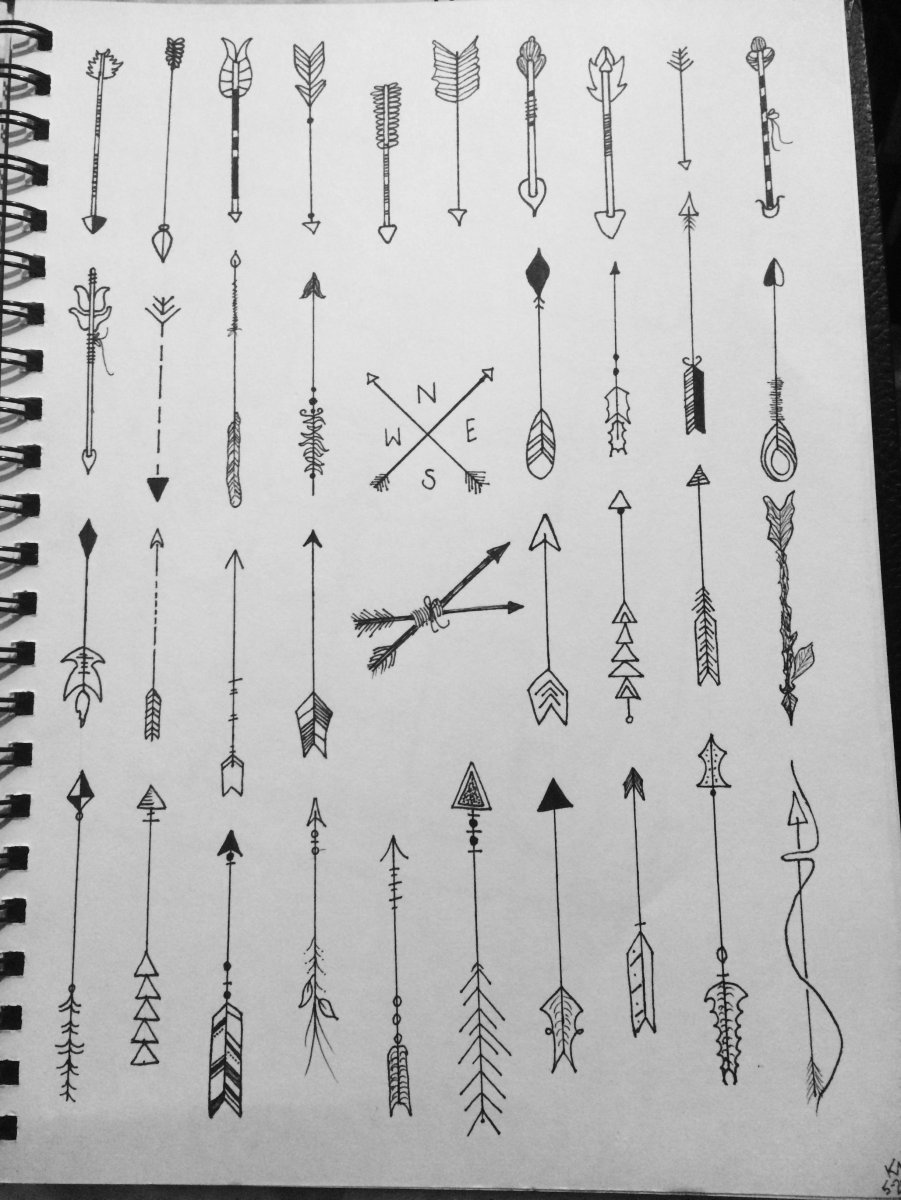 Тату стрела эскиз