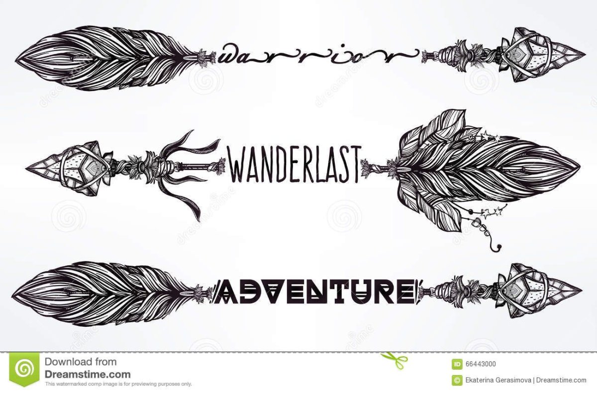 Эскиз стрела из слов