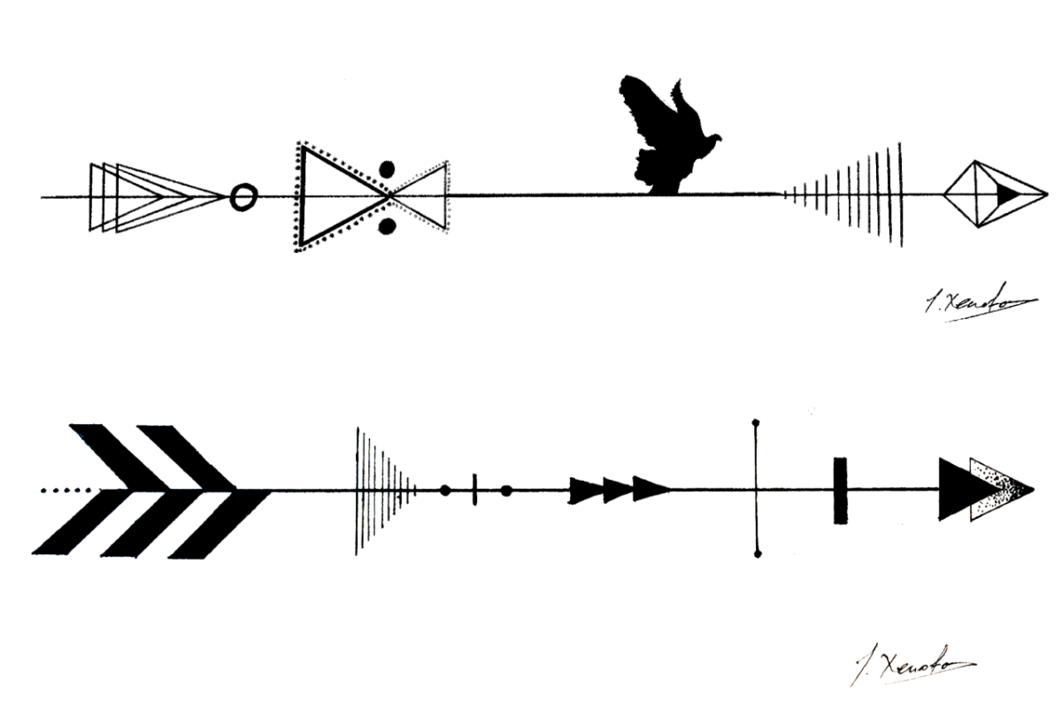 Стрела рисунок геометрия