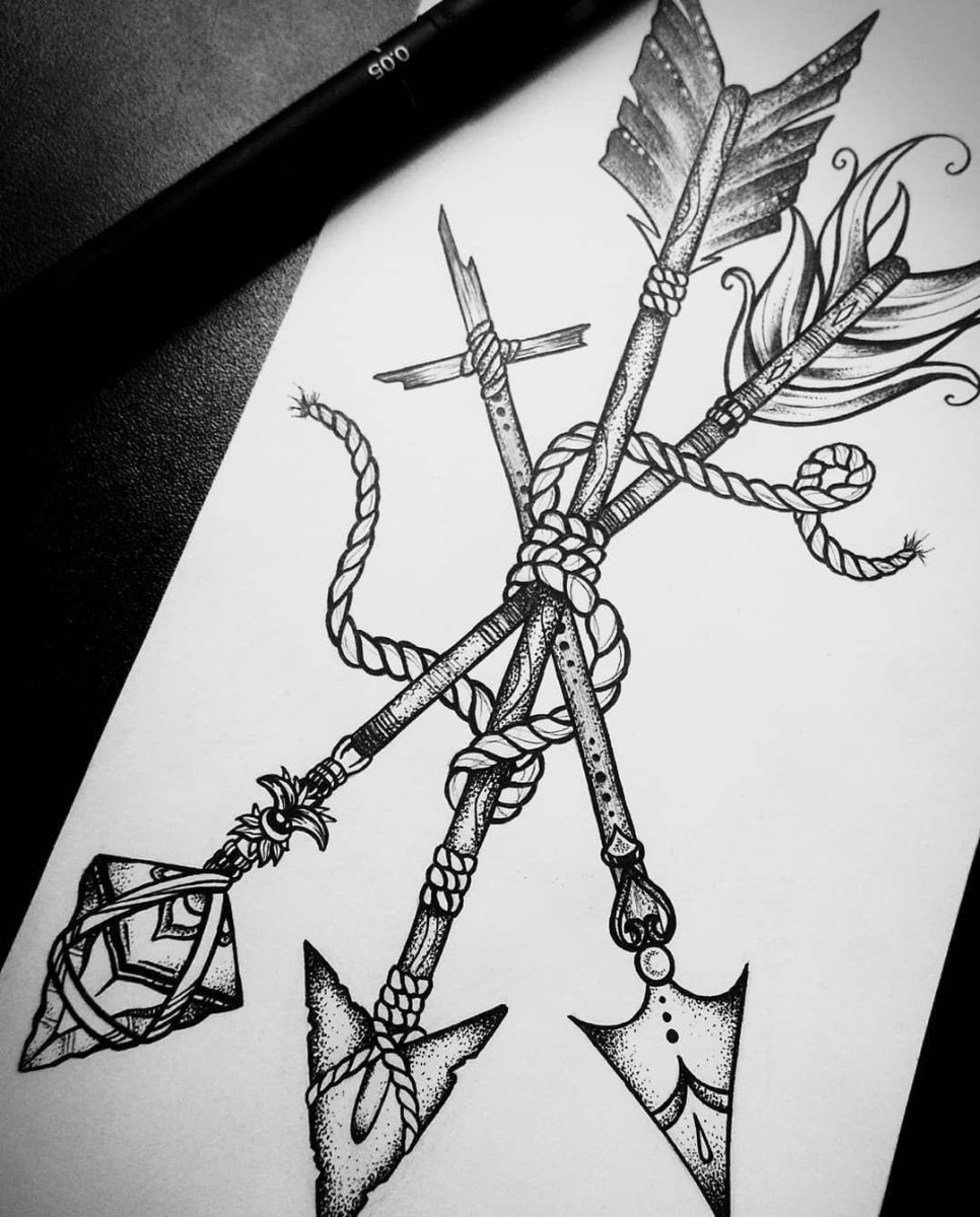Тату стрела эскиз