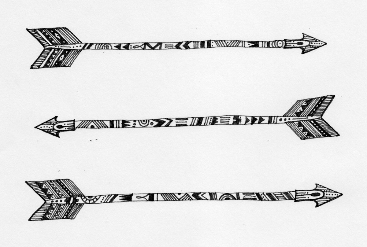 Стрела индейца эскиз