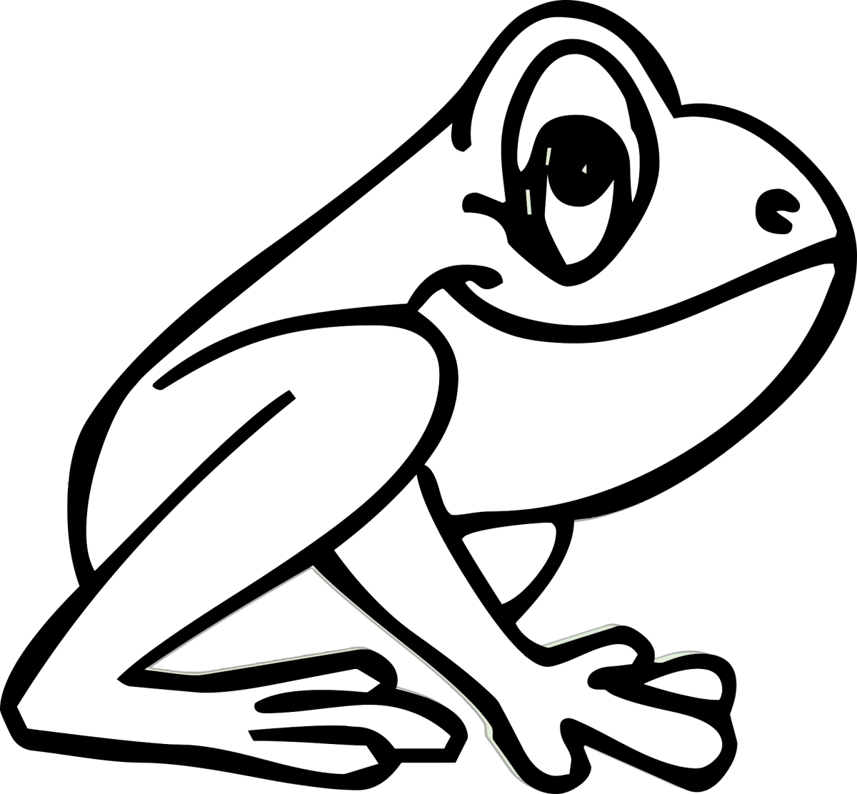 Лягушка черно белая