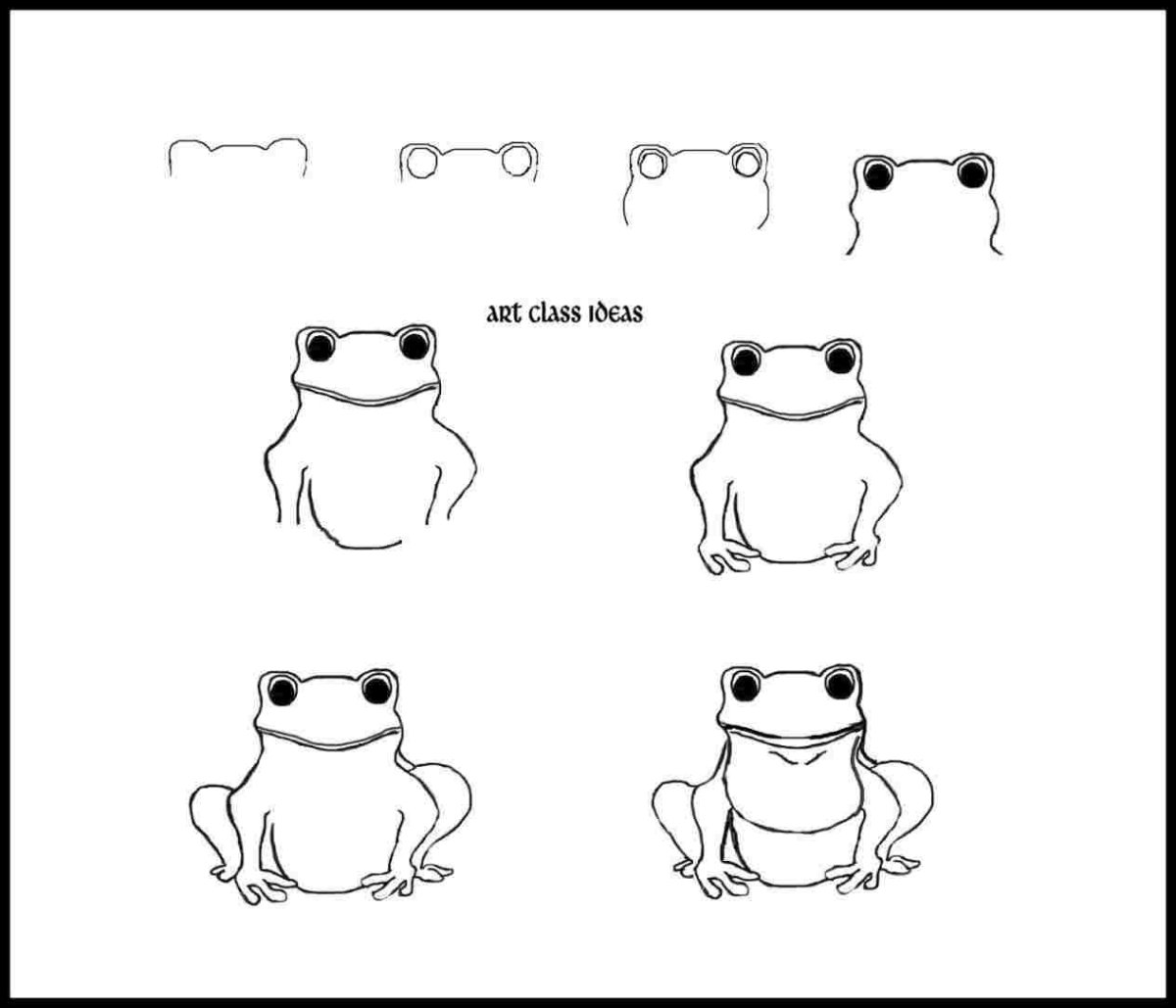 Картинки лягушки для срисовки