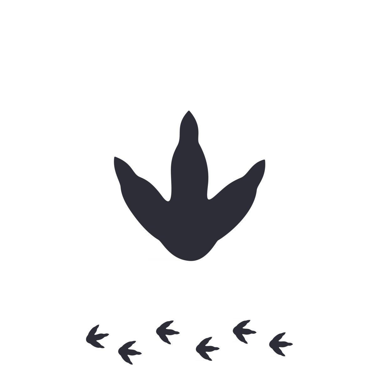 Лапки динозавра следы