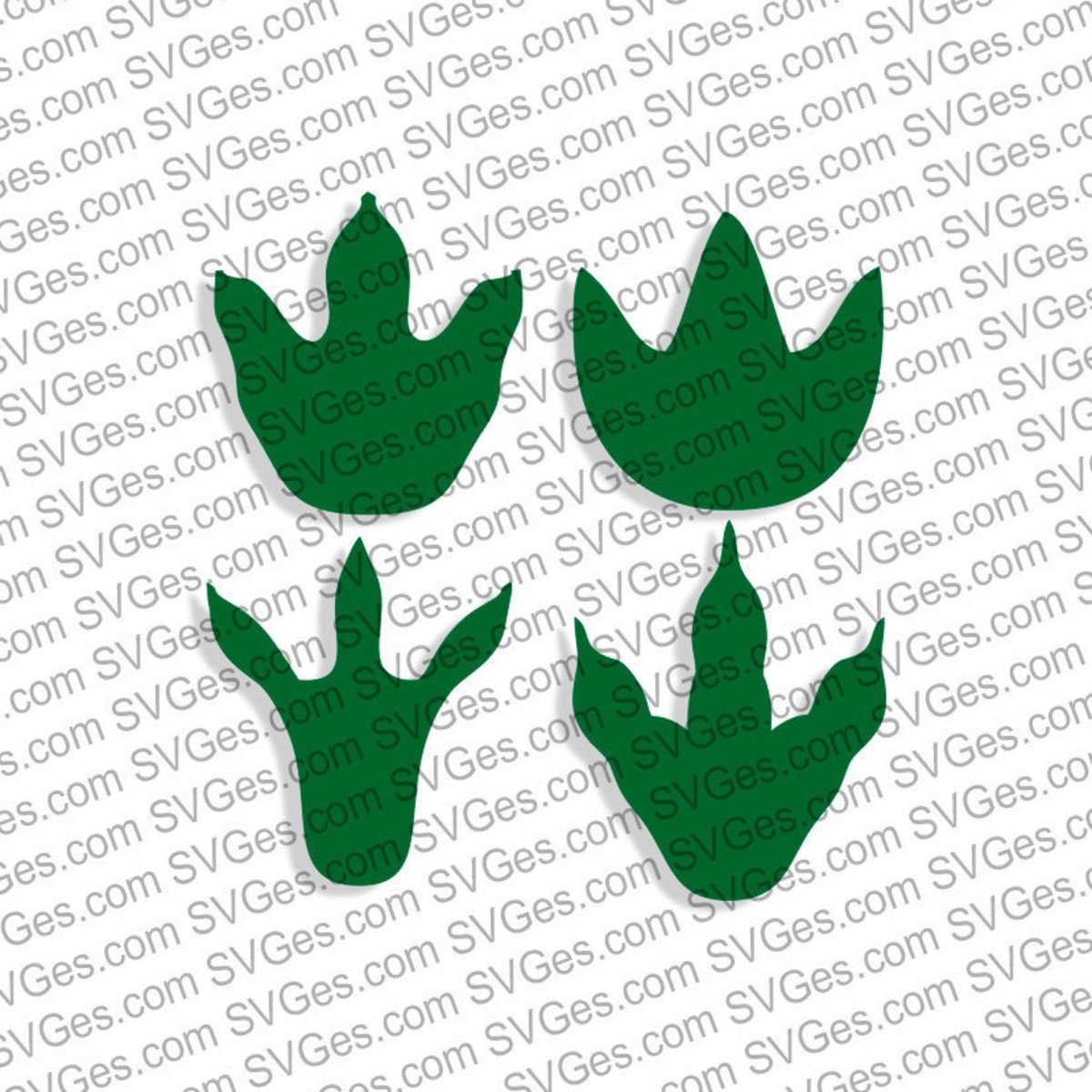 Следы динозавра трафарет