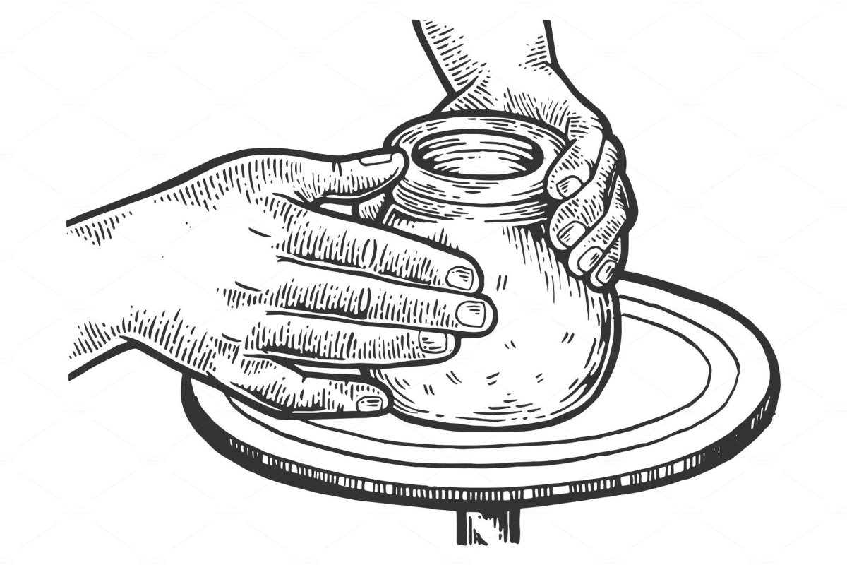 Раскраска глиняные изделия