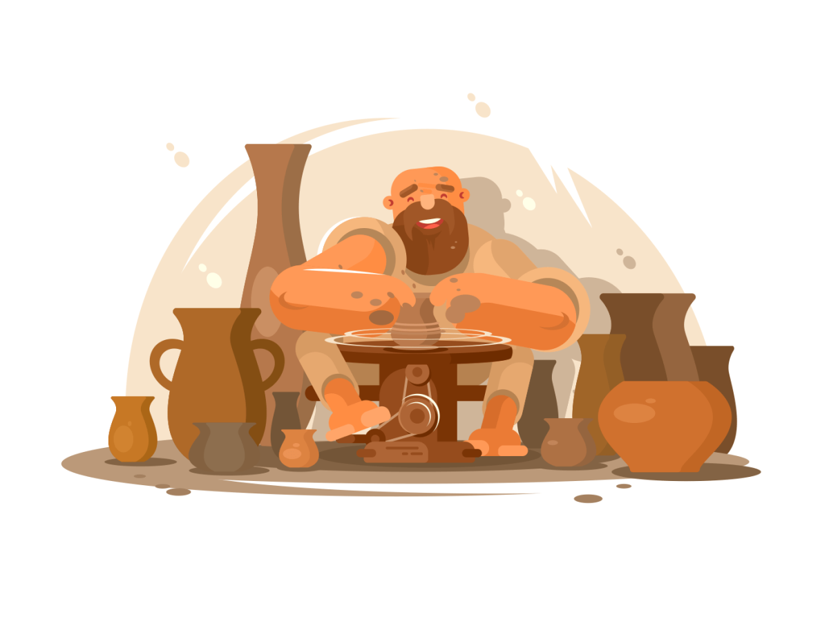 Гончар Векторная иллюстрация