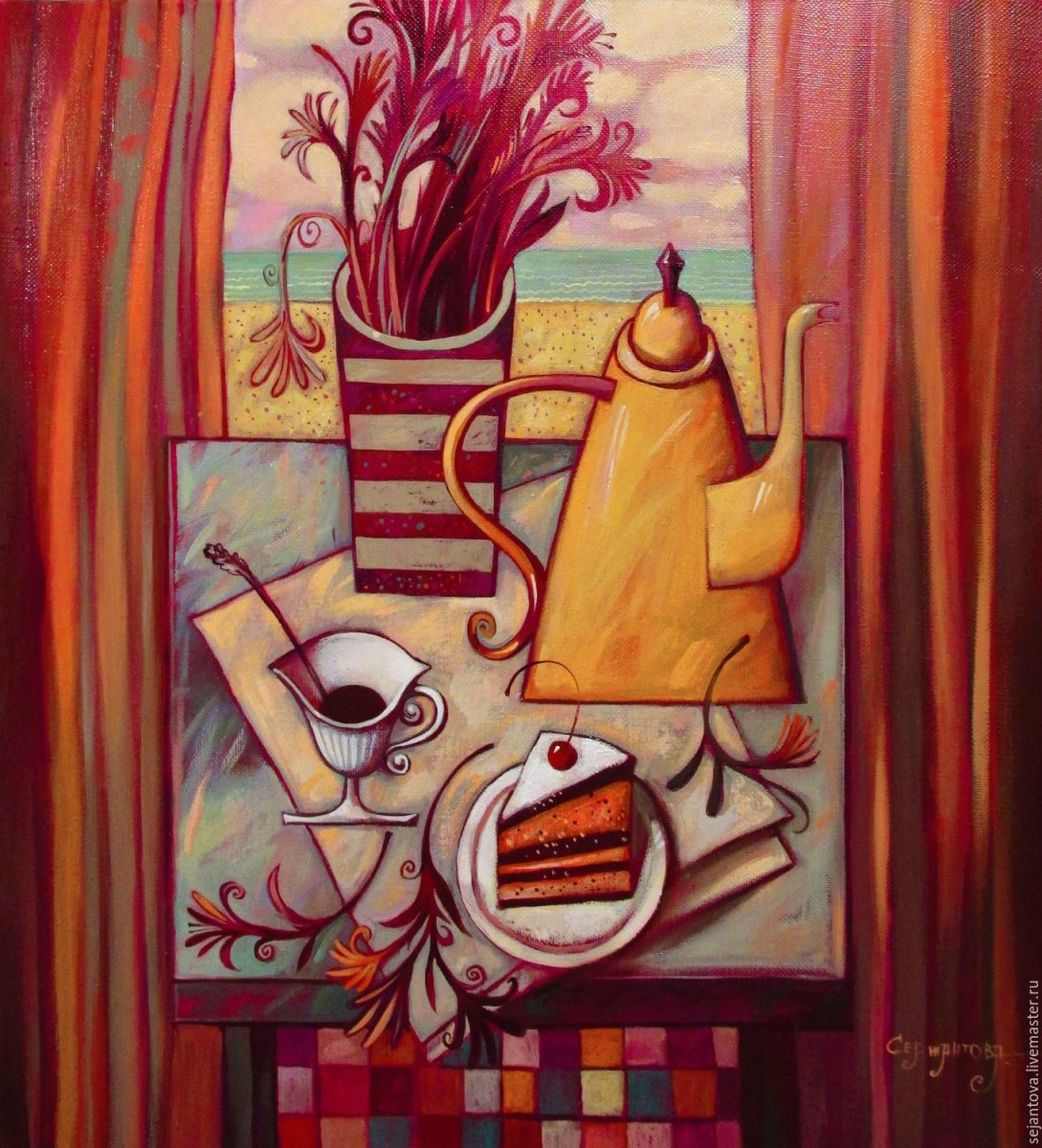 Декоративный натюрморт разбеленный колорит