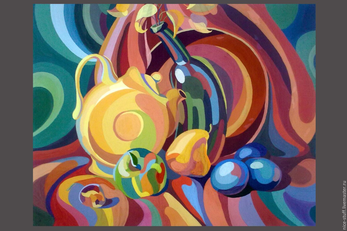 Декоративный стилизованный натюрморт стиль Матисс