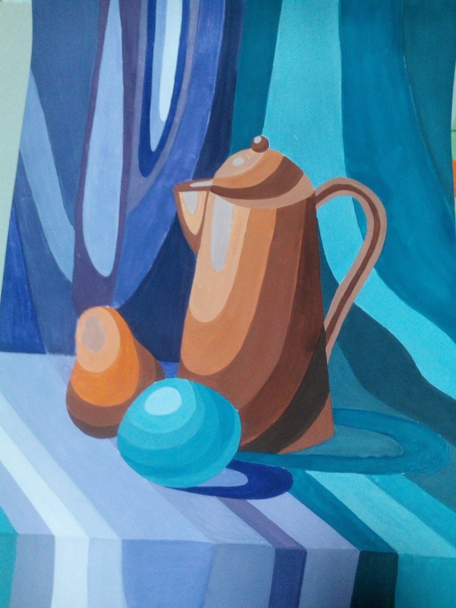 Декоративный натюрморт в графике