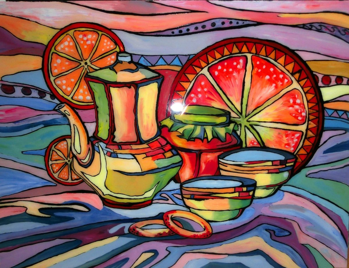 Декоративный натюрморт фломастерами