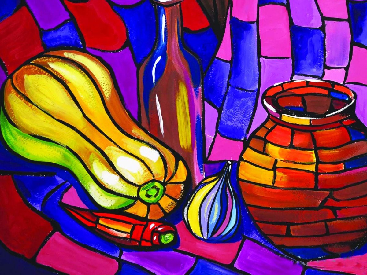 Натюрморт расчлененный цветом