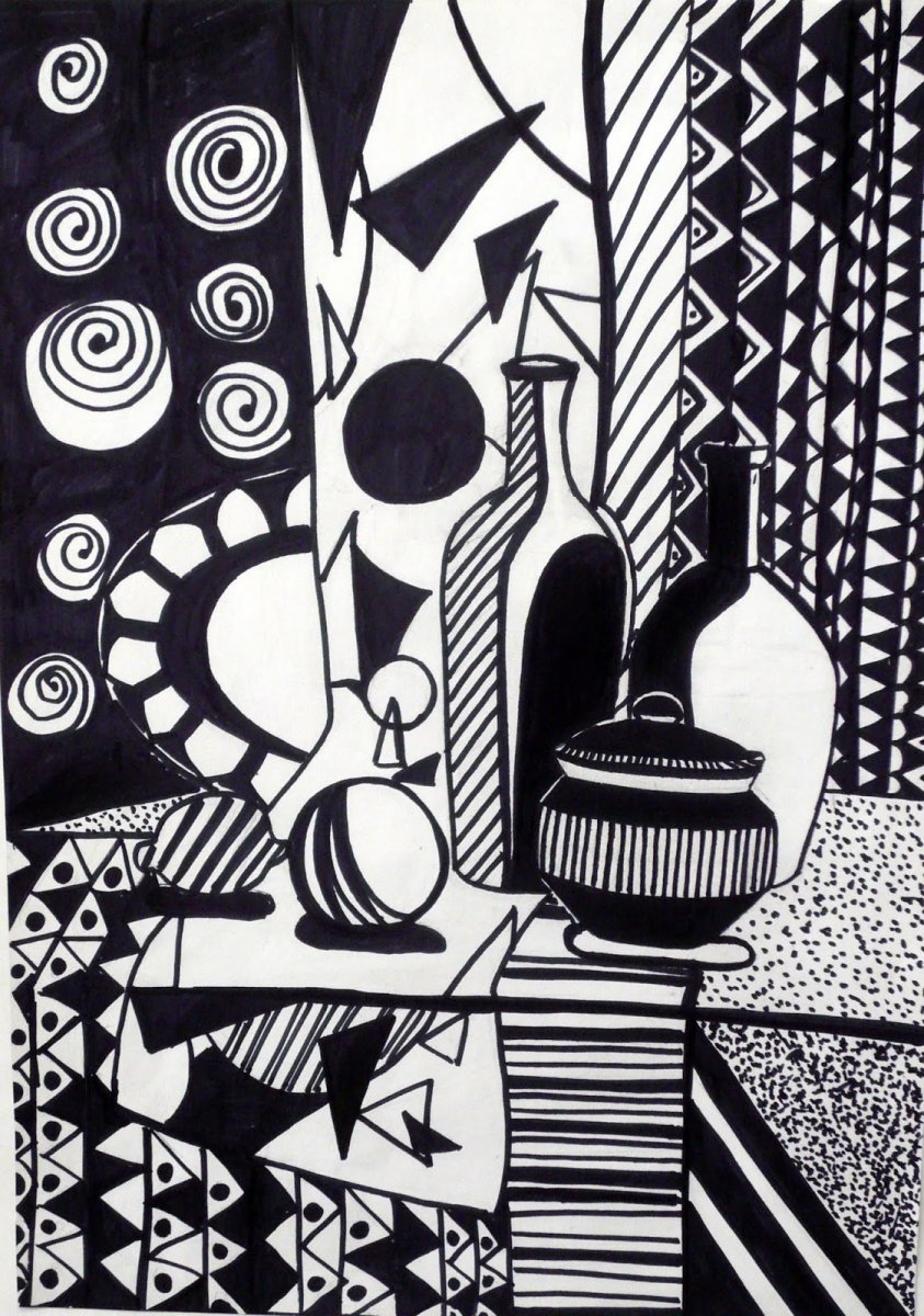 Фрукты в декоративном стиле