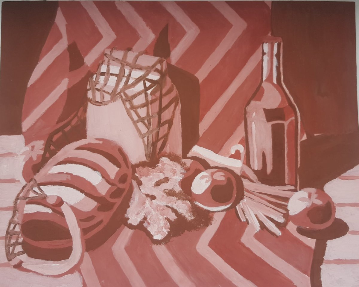 Декоративный натюрморт разбеленный колорит