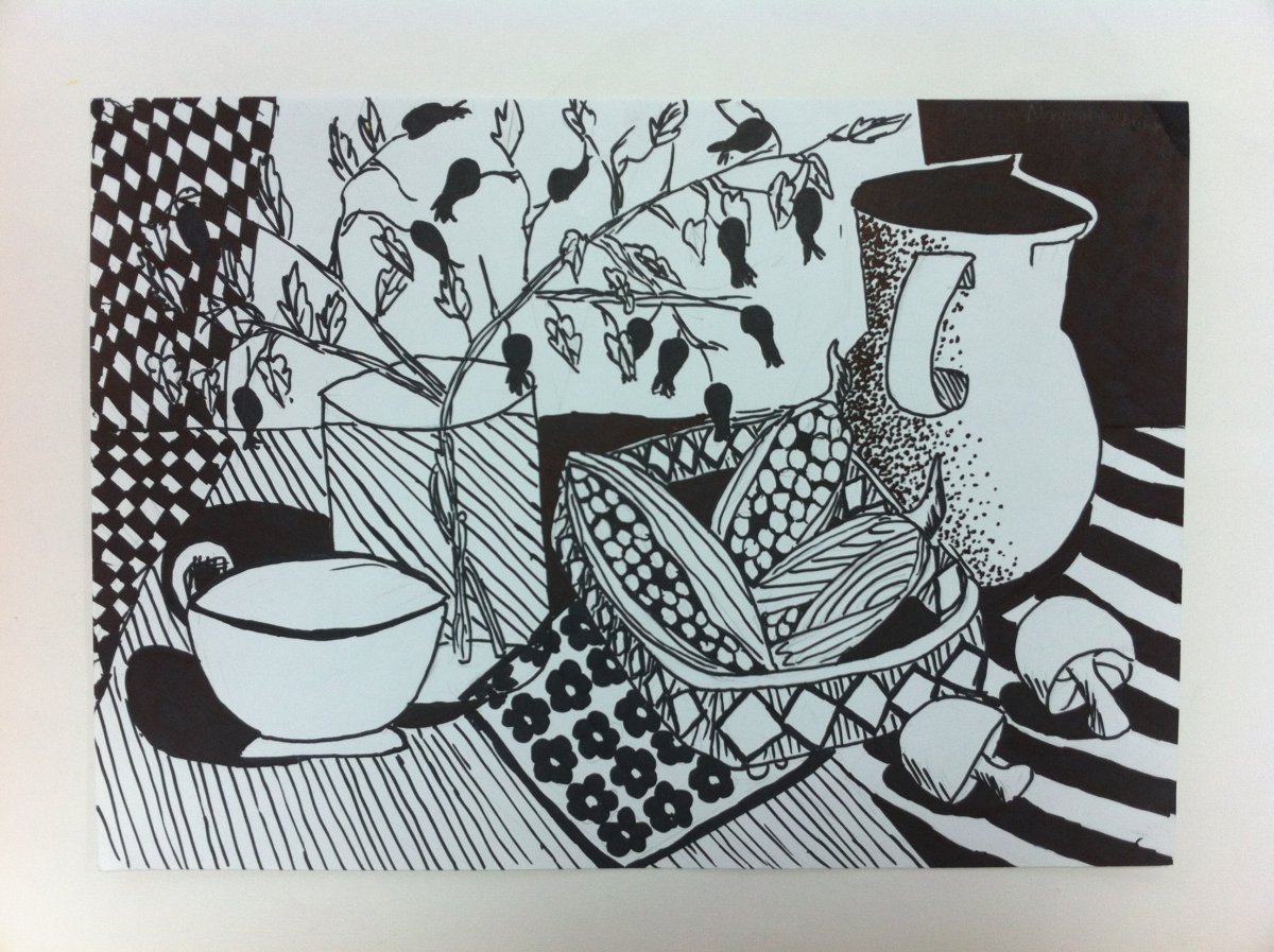 Декоративная живопись натюрморт стилизация натюрморт