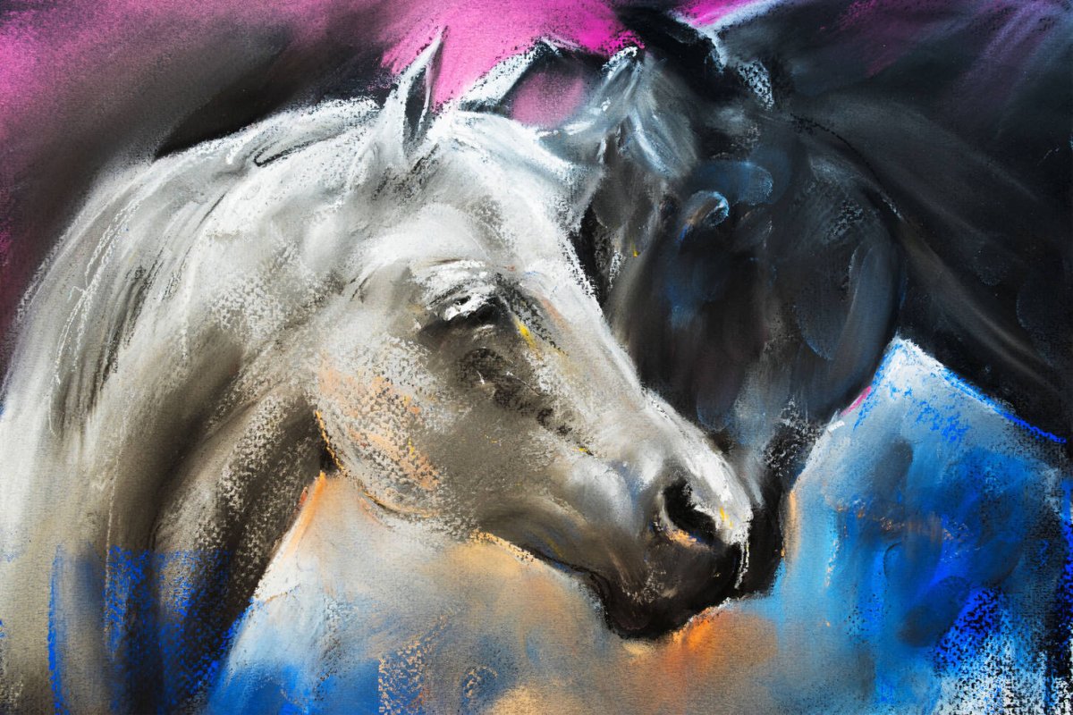 Картина "пара лошадей"