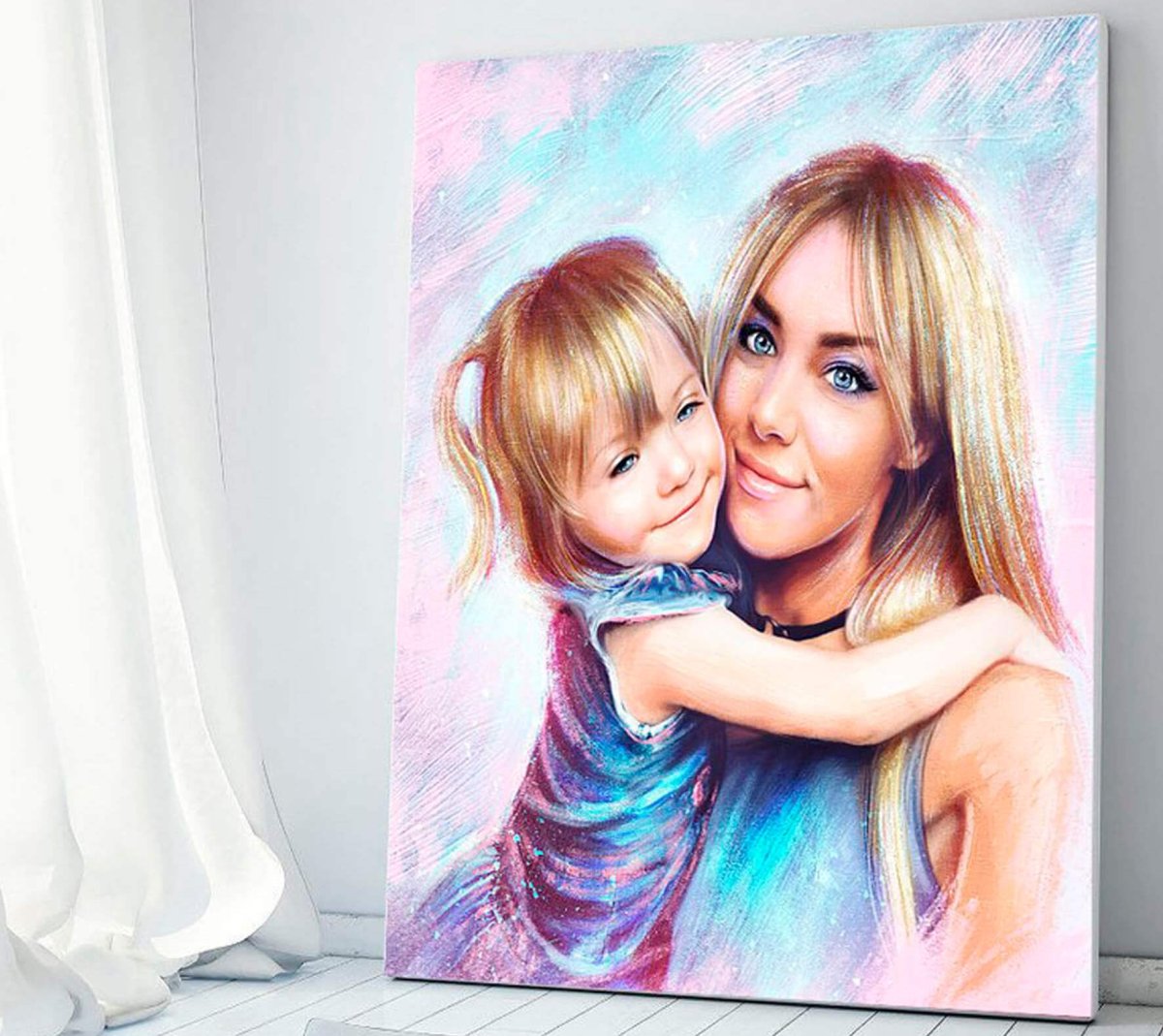 Печать портрета на холсте