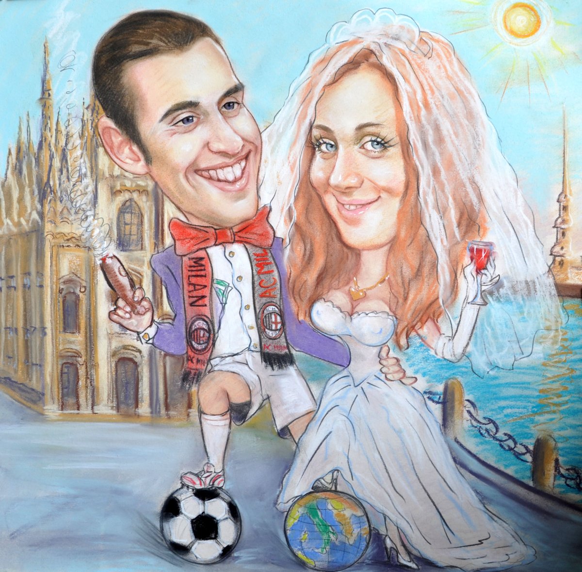 Свадебный шарж