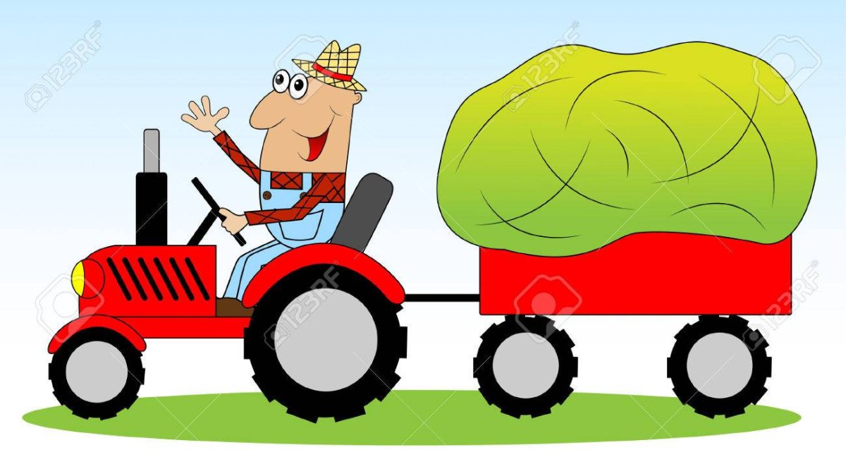 Человечек на тракторе