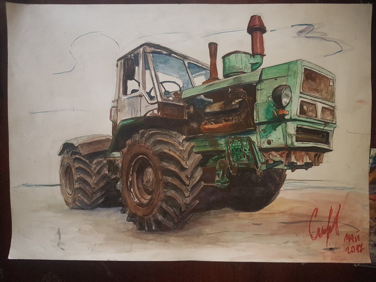 Трактор картина для детей