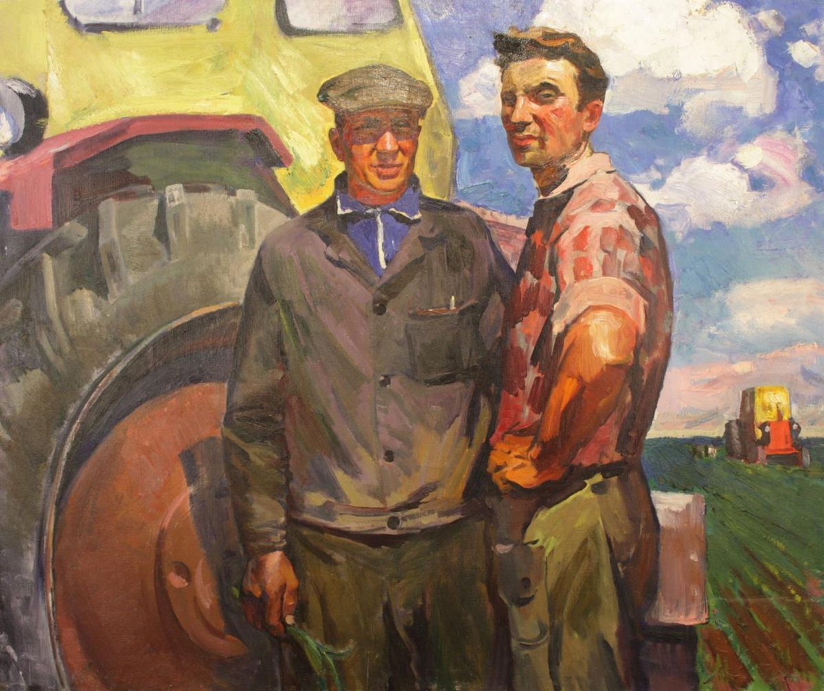 Трактористки Советская живопись