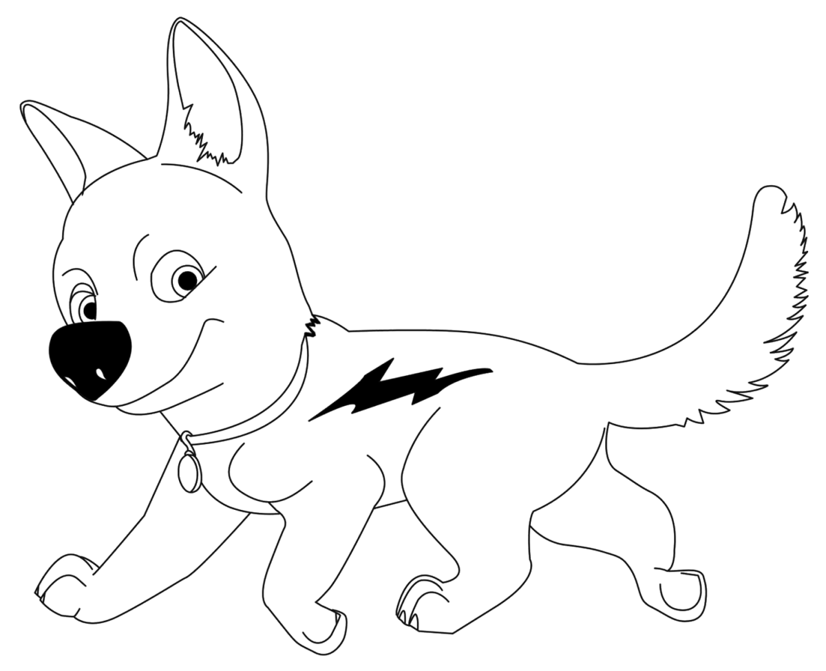 Мультяшная собака раскраска