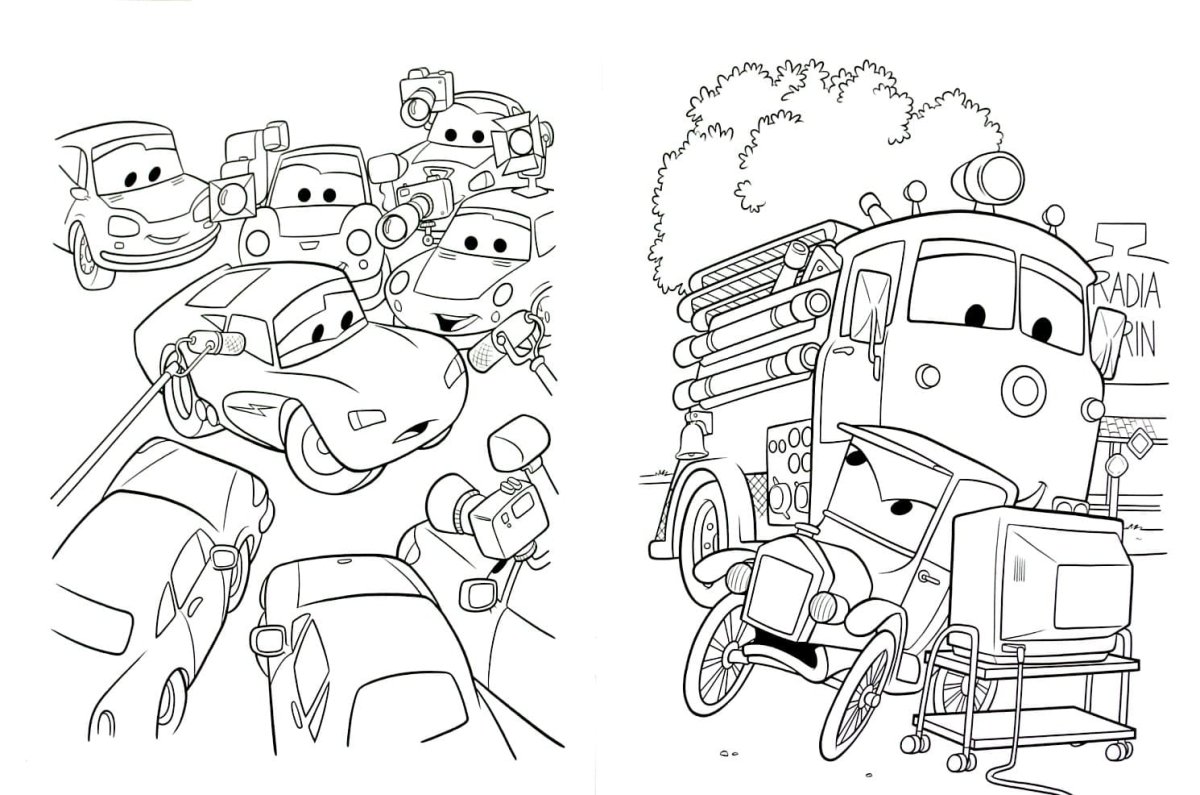 Тачки молния Маккуин раскраска