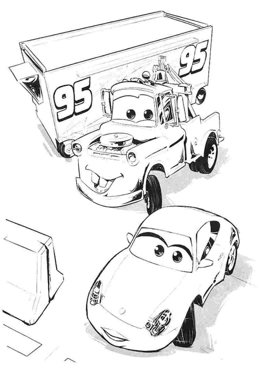 Раскраски Тачки Маккуин