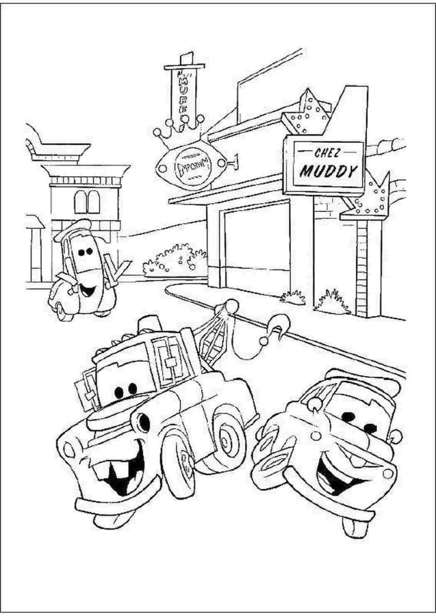 Раскраска Тачки Гвидо