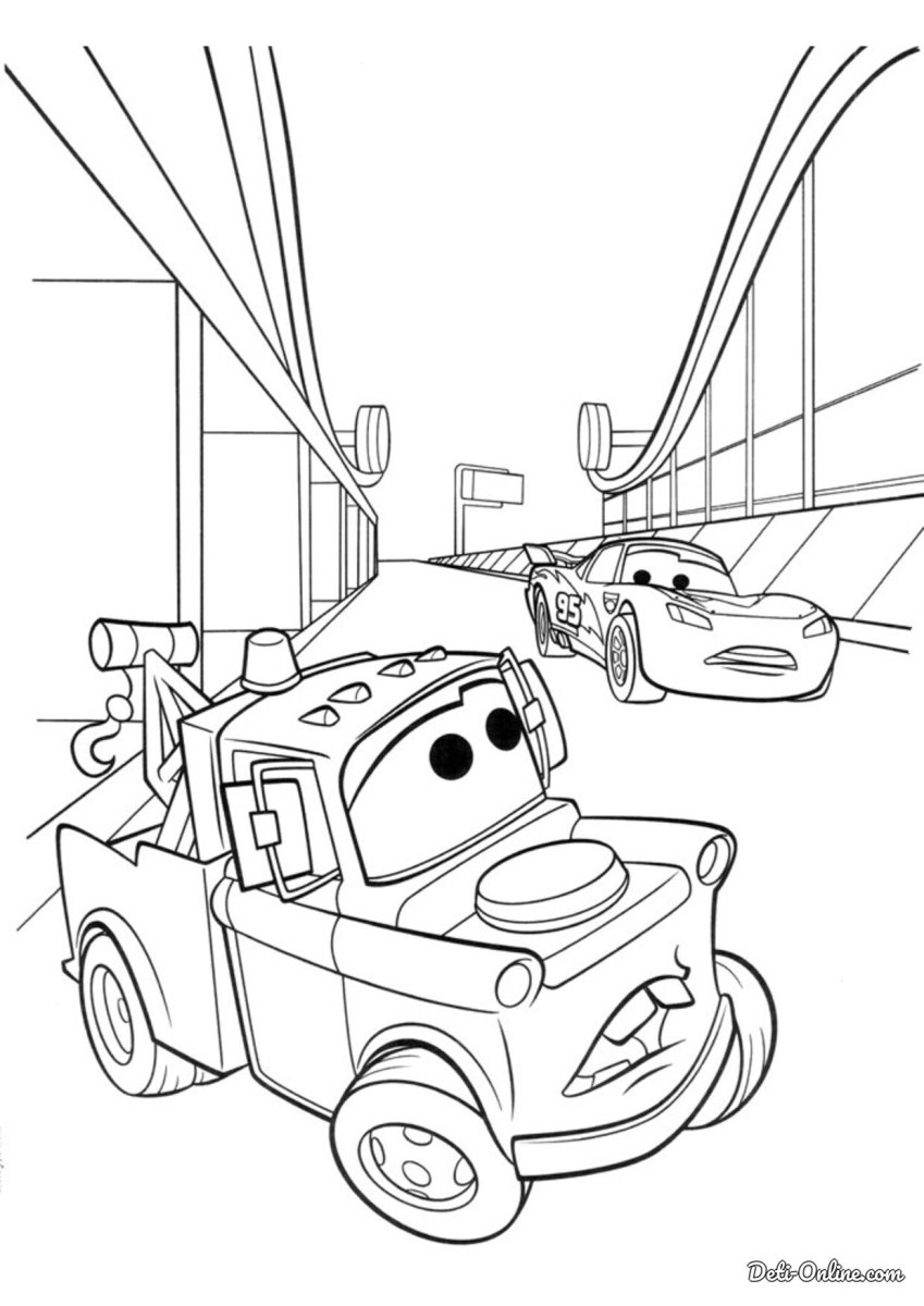 Маккуин и Мэтр раскраска