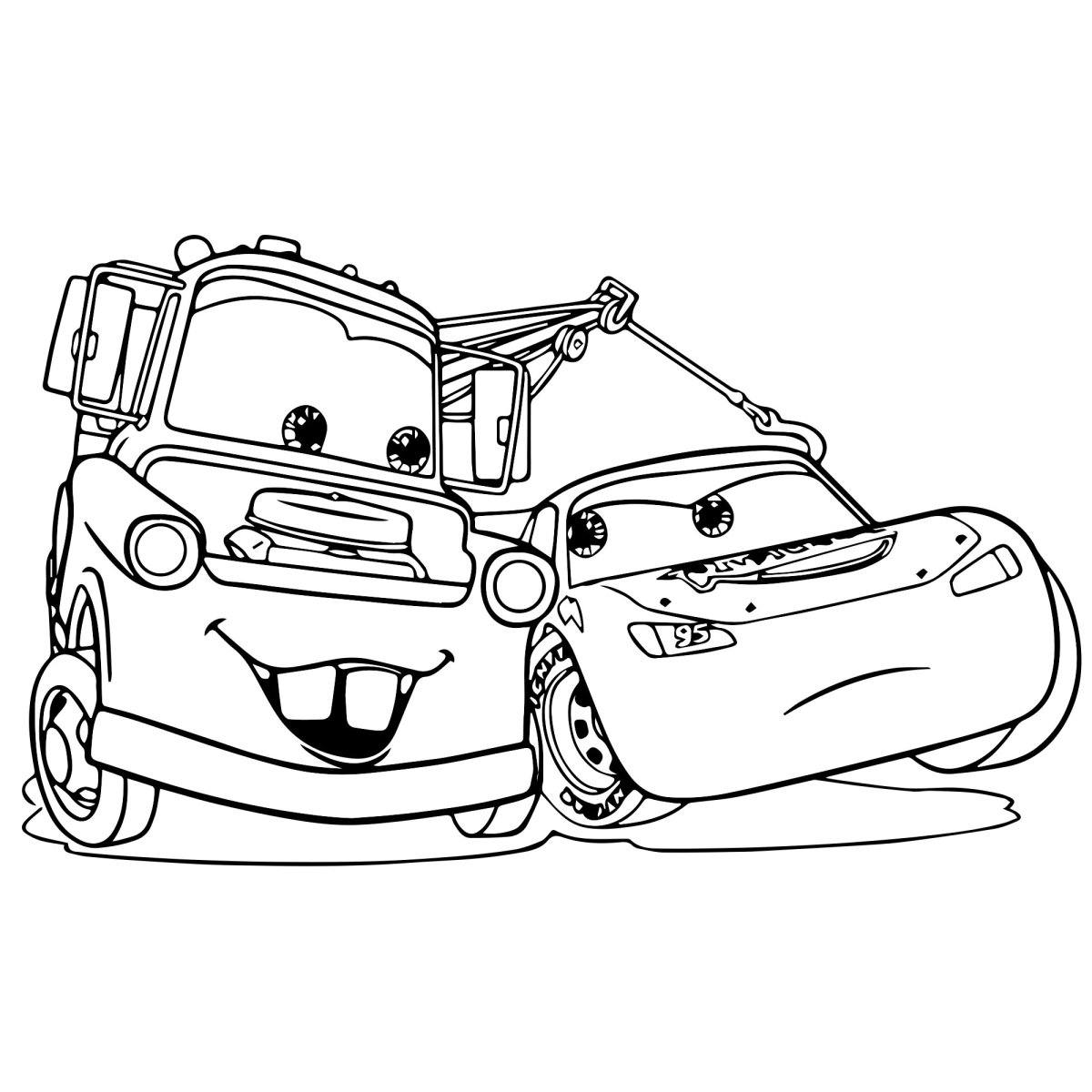 Молния Маккуин раскраска для детей