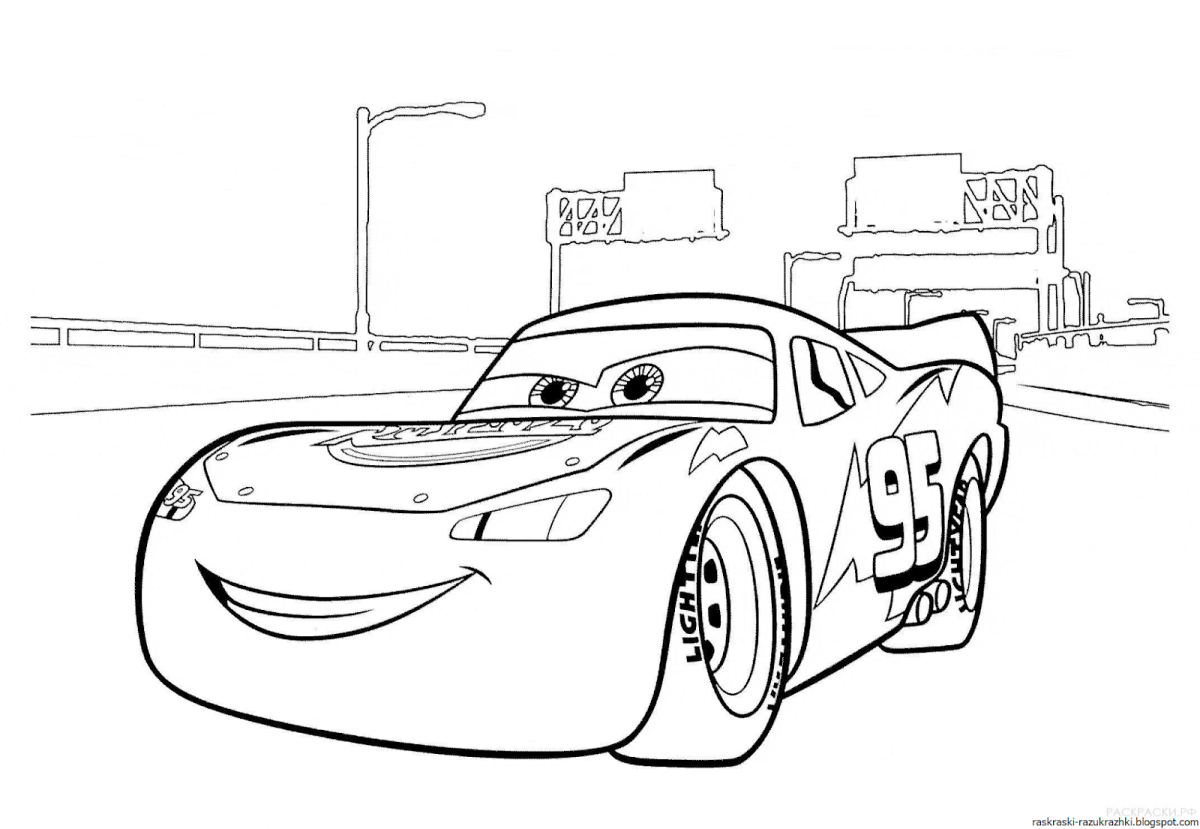 Раскраска Мэтр молния Маквин и Шериф