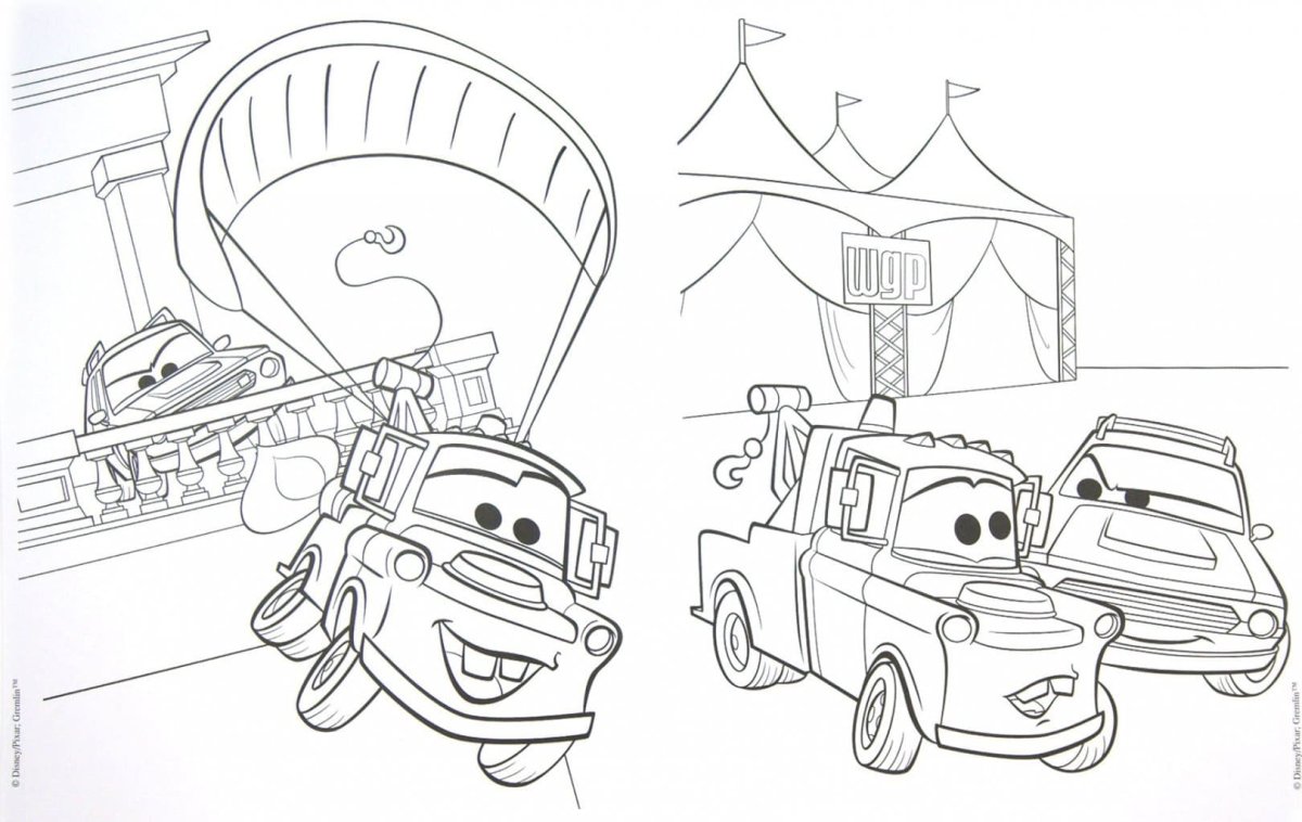 Машинка молния Маккуин раскраска