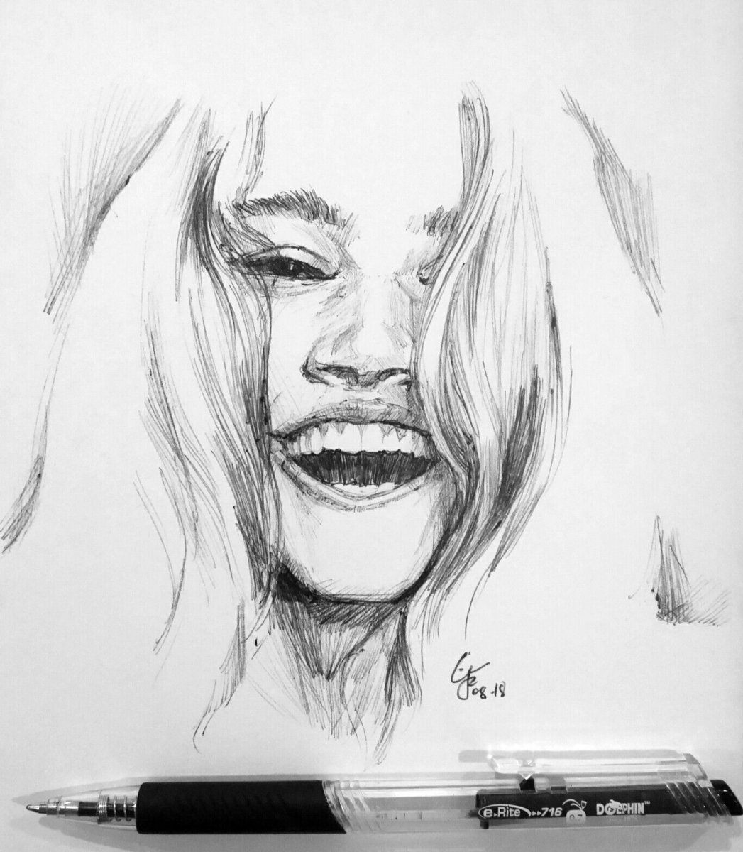 Эмоциональный портрет карандашом