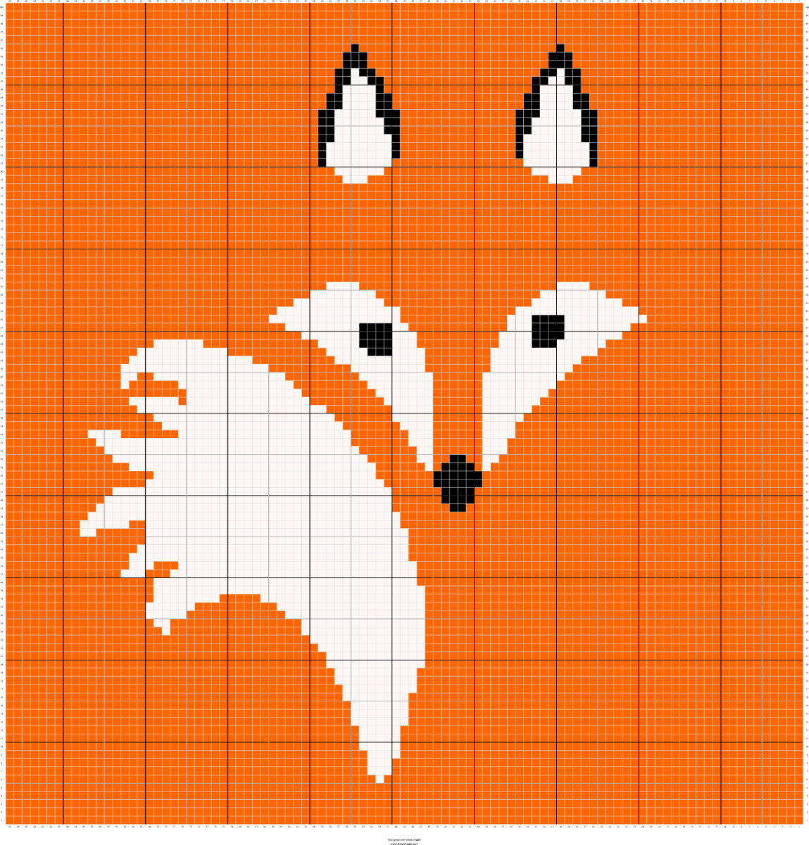Лисичка пиксель арт