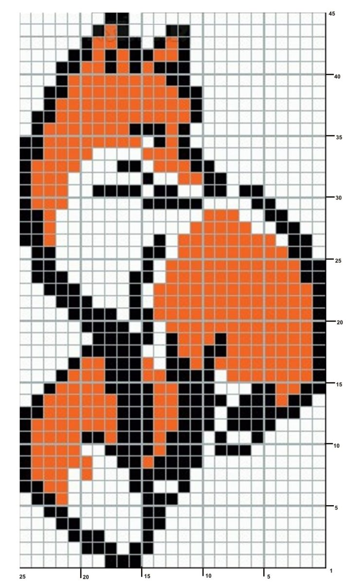 Лиса пиксель арт