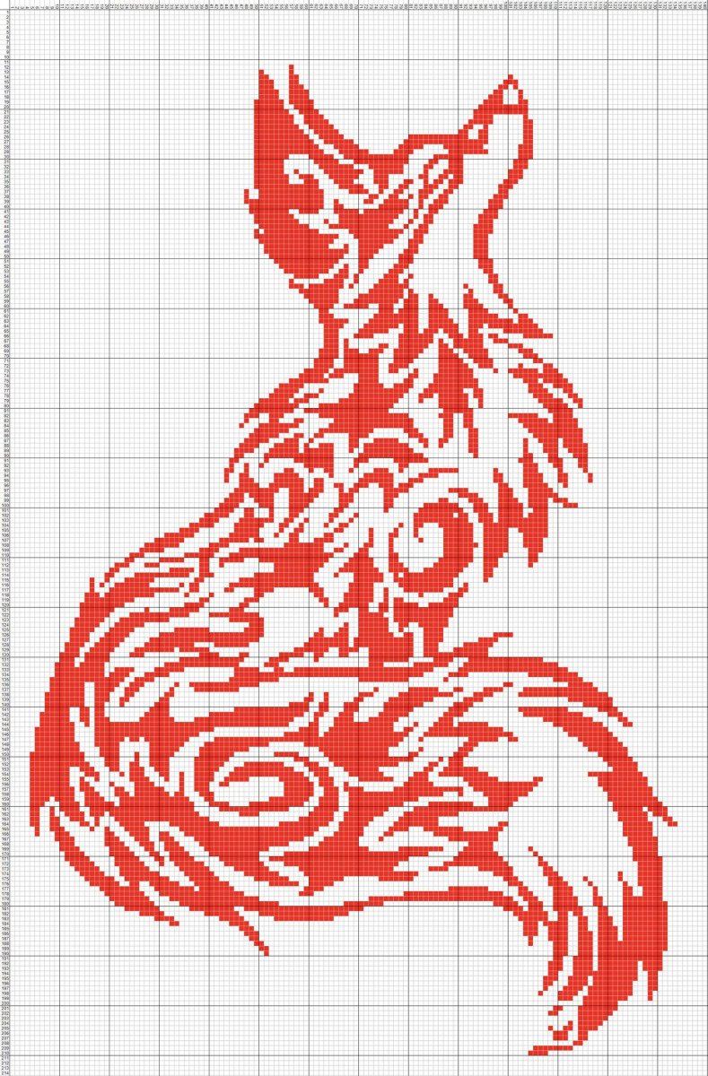 Лис для вышивания крестиком