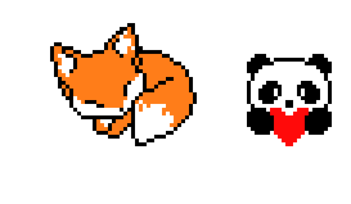 Схема вышивки крестом маленькие лисички