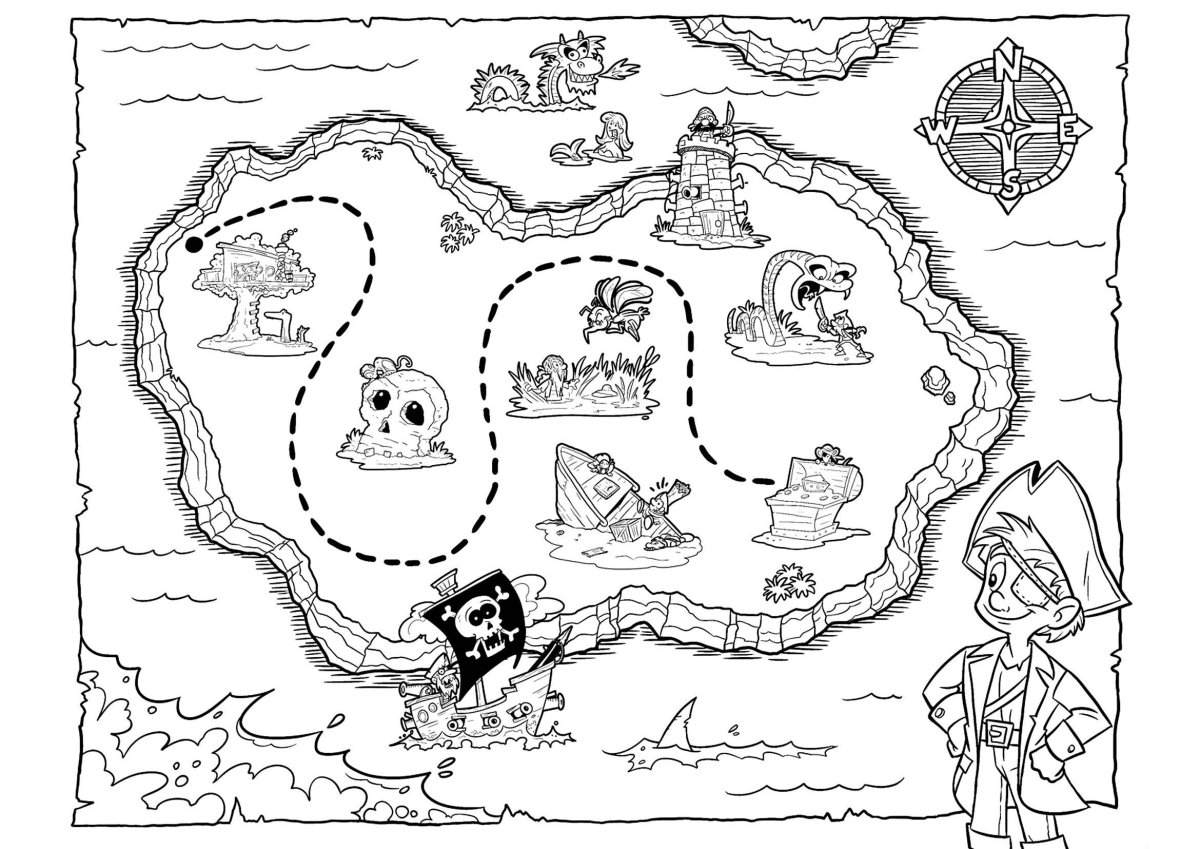 Море раскраска для детей