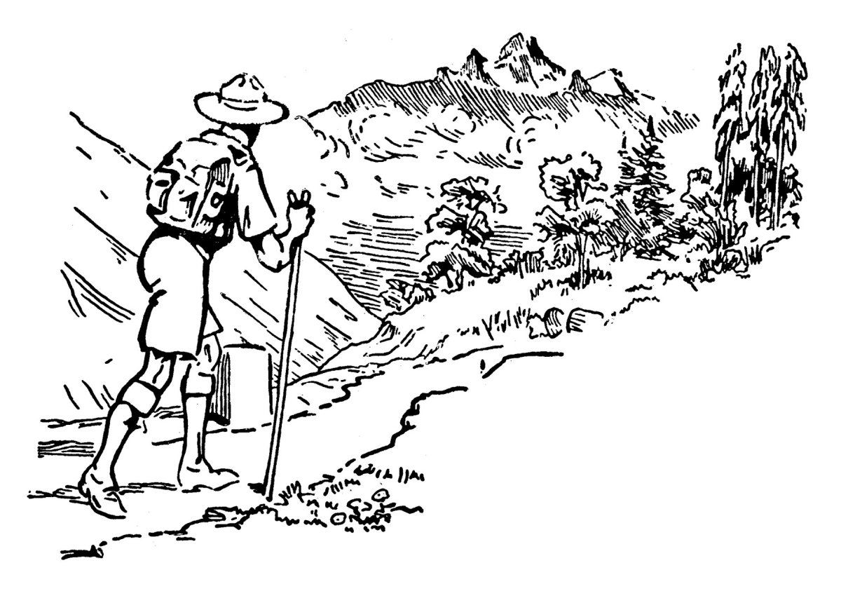 Турист раскраска