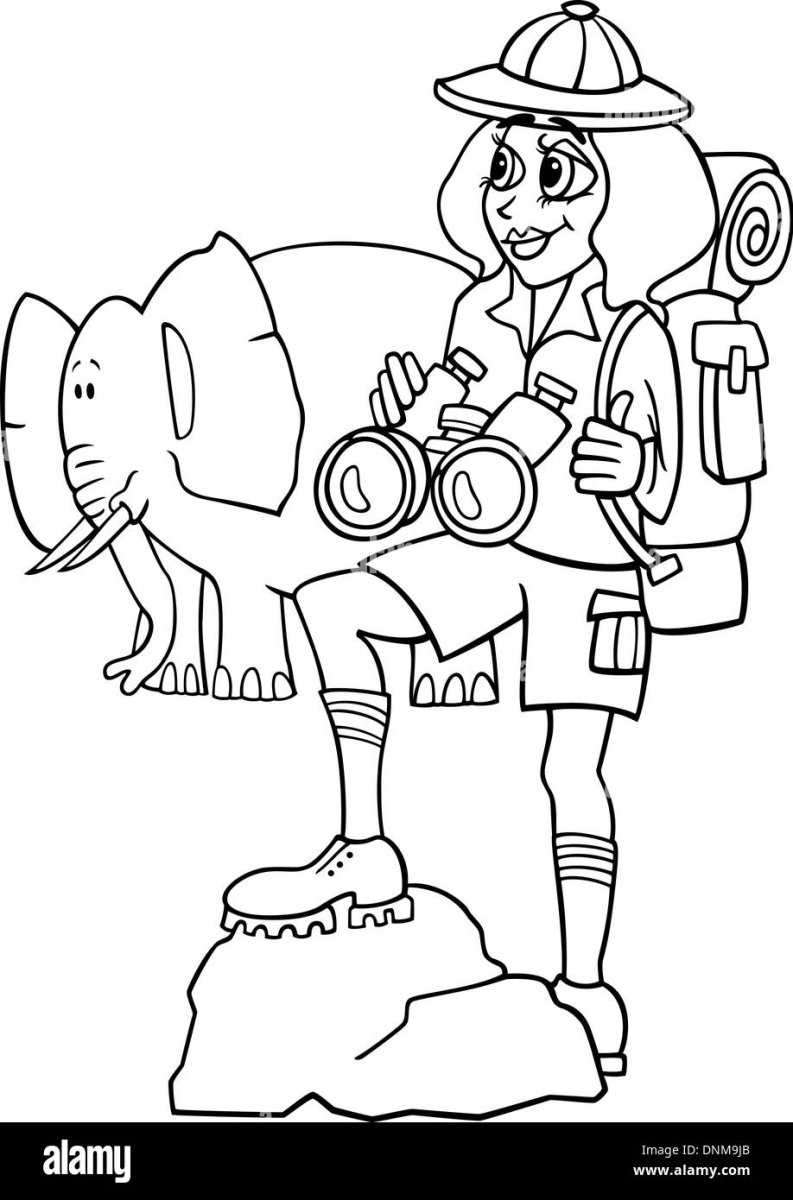 Путешествие рисунок черно белый