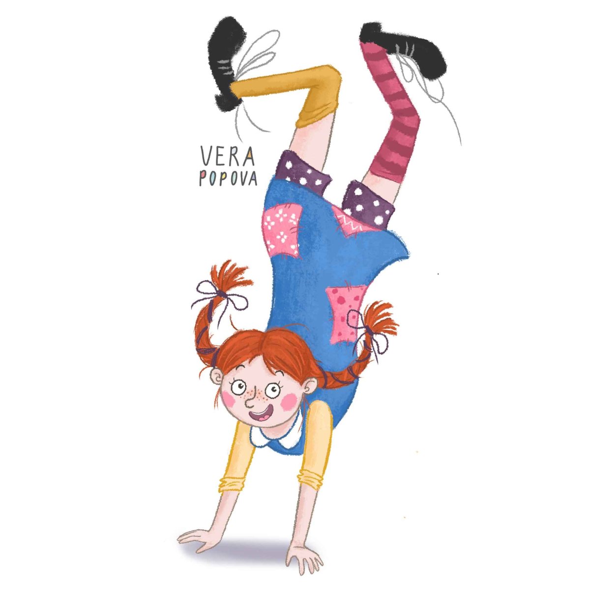 Пеппи длинный чулок